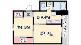 上郡駅 徒歩10分 2階の物件間取画像